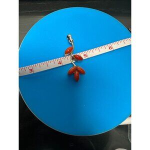 Sterling Silver and Coral Pendant 11 grams